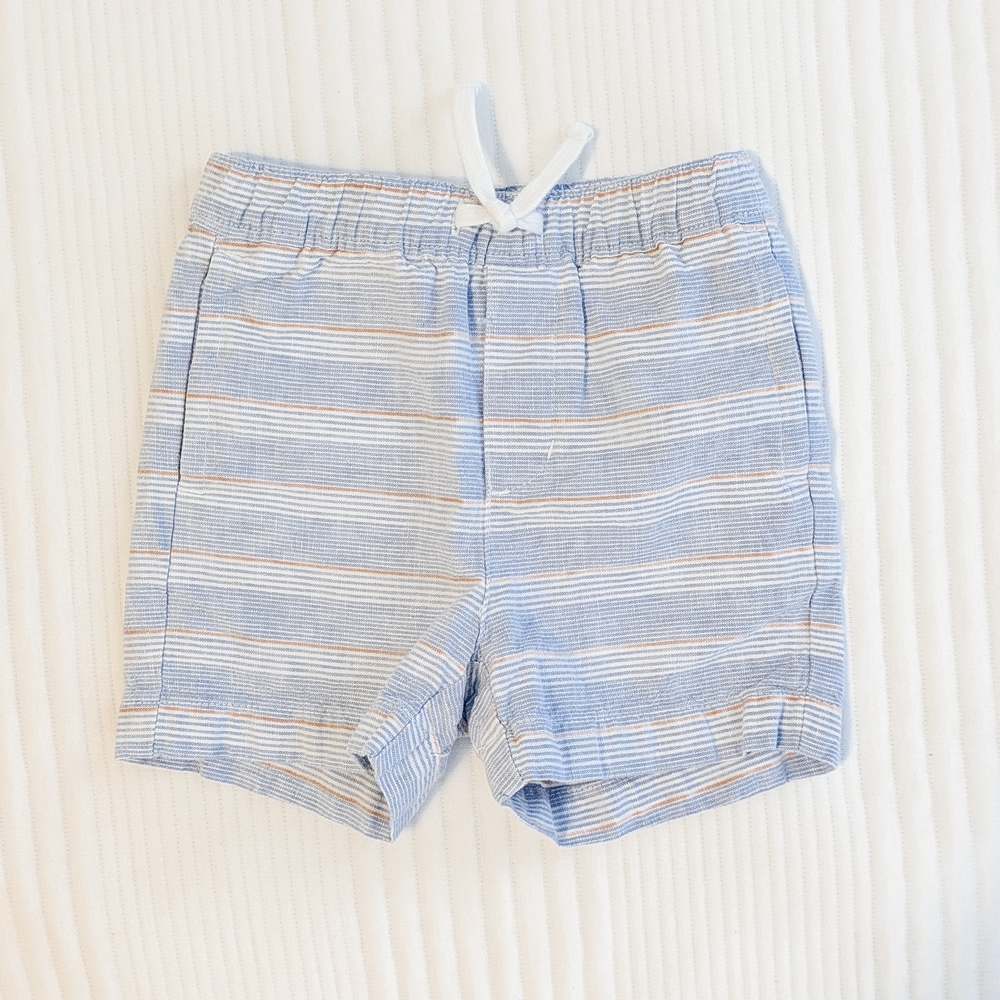 Janie And Jack Striped Blue and White Kids Shorts